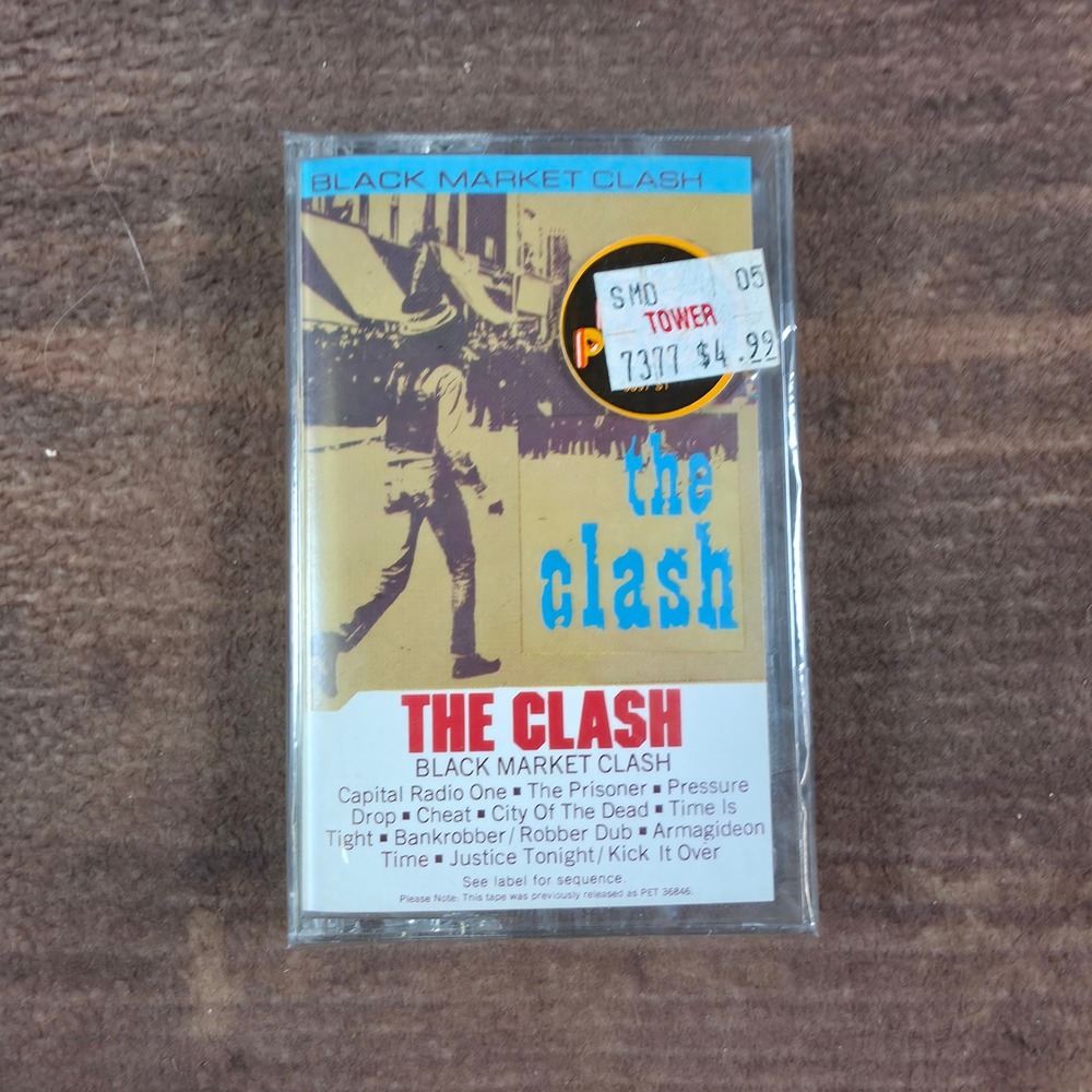 The Clash Black Market Clash Cassette Tape OS Black Good Epic PET 38540